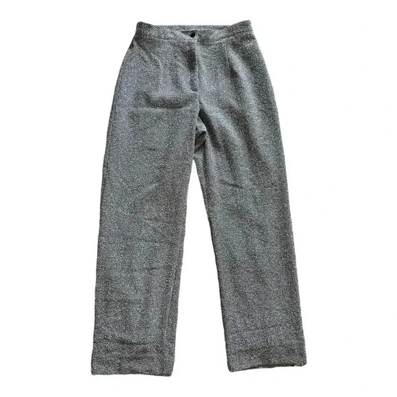 Sharon Young Gray Lined Textured Trousers 10 - Picture 1 of 3